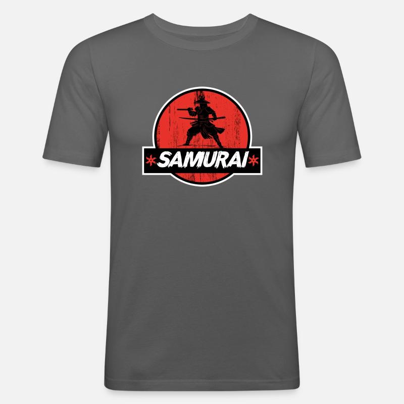 Samurai - Männer Slim Fit T-Shirt - Graphite