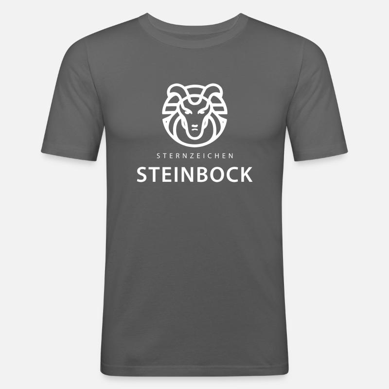 sternzeichen Steinbock - Männer Slim Fit T-Shirt - Graphite