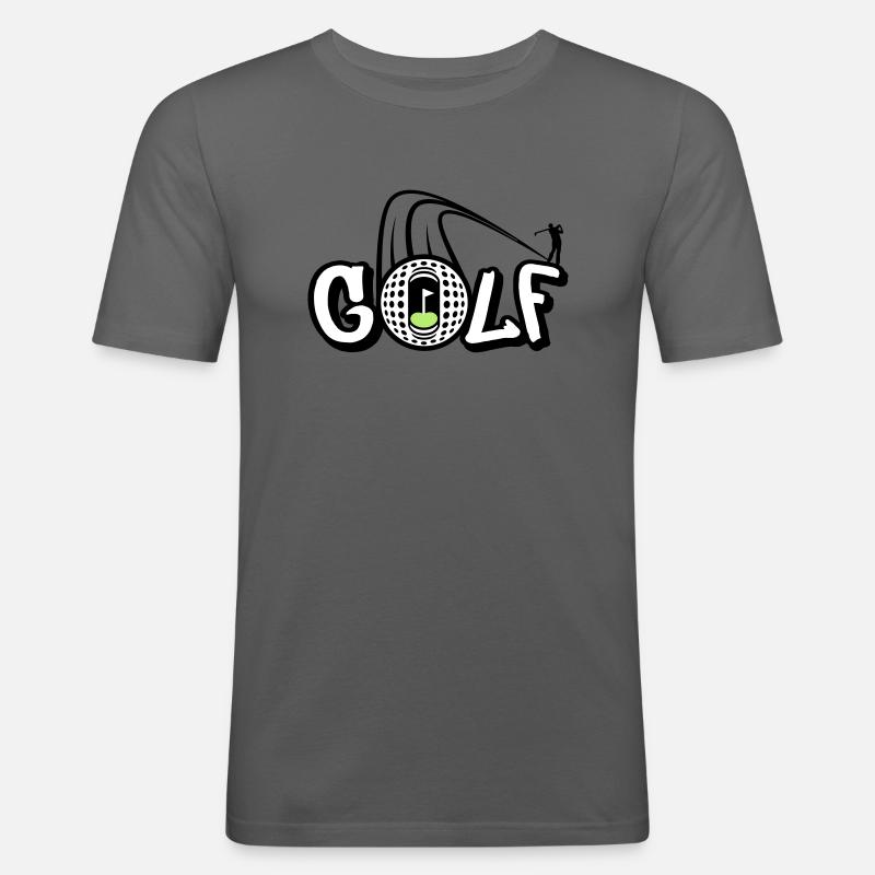 Golf Style - Männer Slim Fit T-Shirt - Graphite