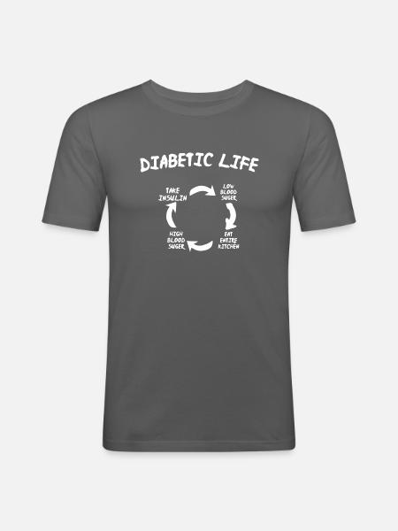 Diabetes Association - Men's Slim Fit T-Shirt - graphite grey