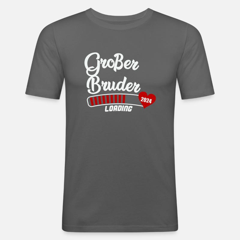 großer bruder loading 2024 - Männer Slim Fit T-Shirt - Graphite