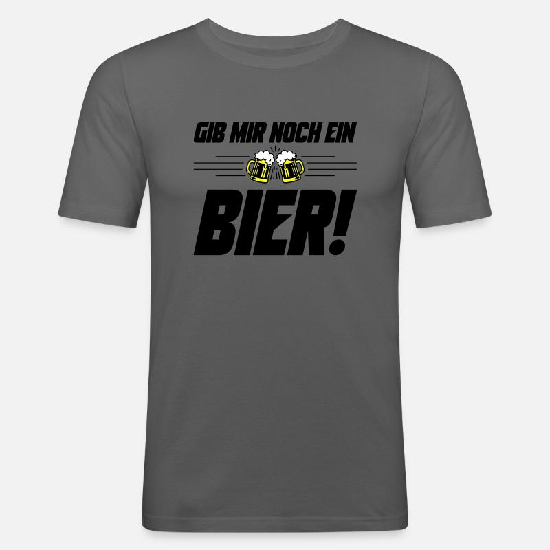 Noch ein Bier Spruch - Männer Slim Fit T-Shirt - Graphite