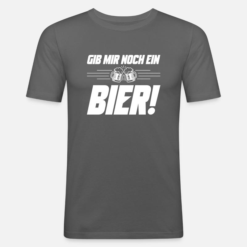Noch ein Bier Spruch - Männer Slim Fit T-Shirt - Graphite