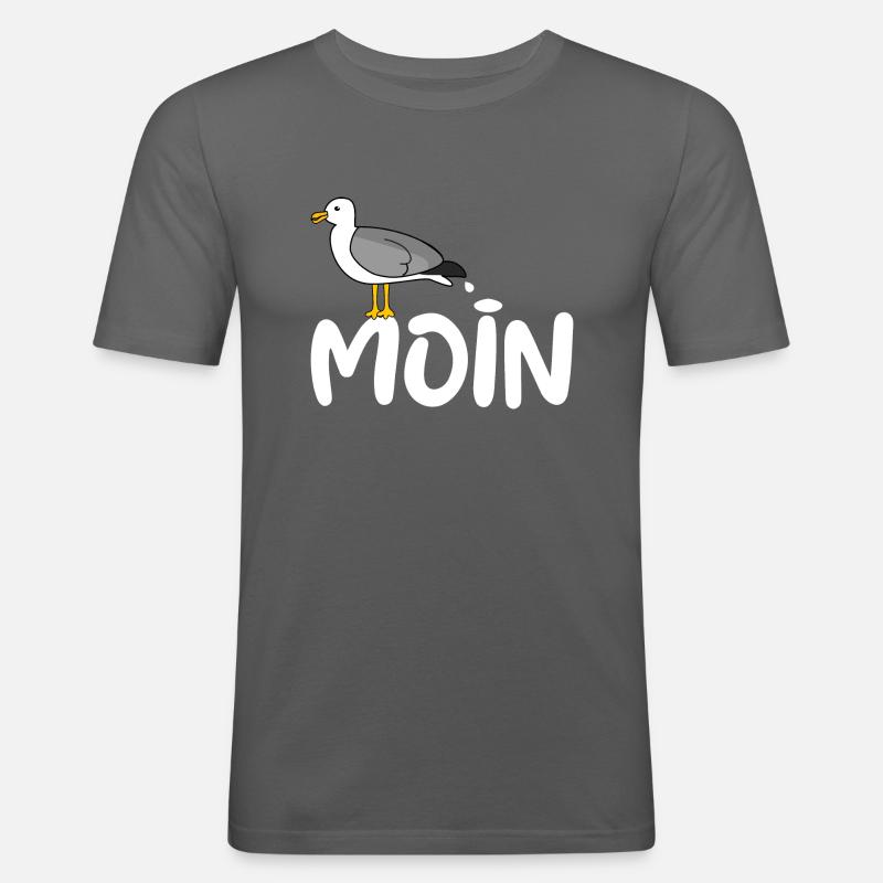 Moin - Möwe - Möwe Moin - Männer Slim Fit T-Shirt - Graphite