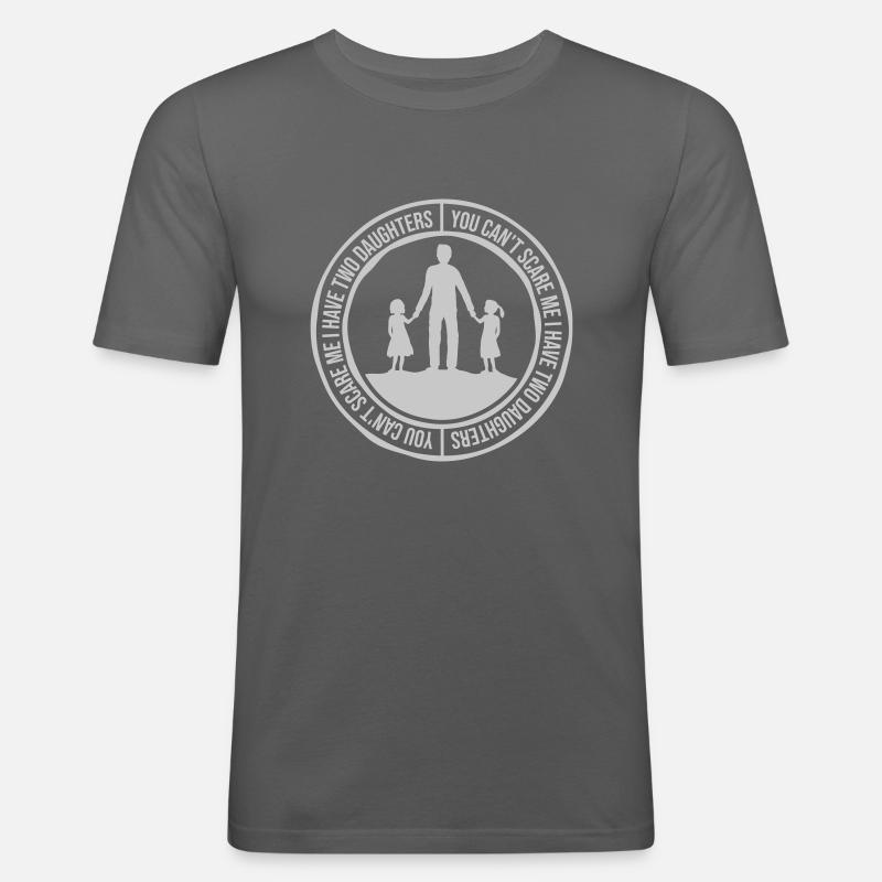 I have two daughters - Männer Slim Fit T-Shirt - Graphite