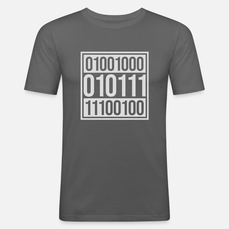 Binär Code Programm Sprache - Männer Slim Fit T-Shirt - Graphite