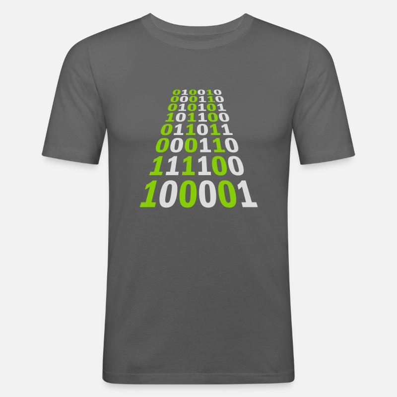 Binary Code Program Language - Men's Slim Fit T-Shirt - graphite grey