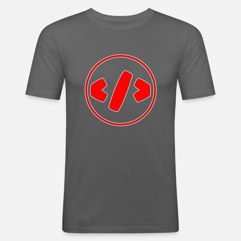 Coding Logo - Männer Slim Fit T-Shirt - Graphite