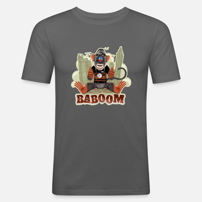 baboom Version I - Männer Slim Fit T-Shirt - Graphite
