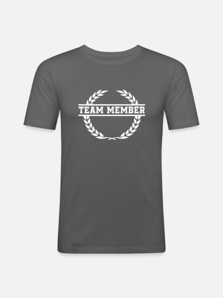 kranz team member - Männer Slim Fit T-Shirt - Graphite