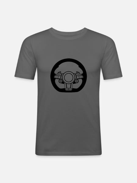 Lenkrad - Männer Slim Fit T-Shirt - Graphite