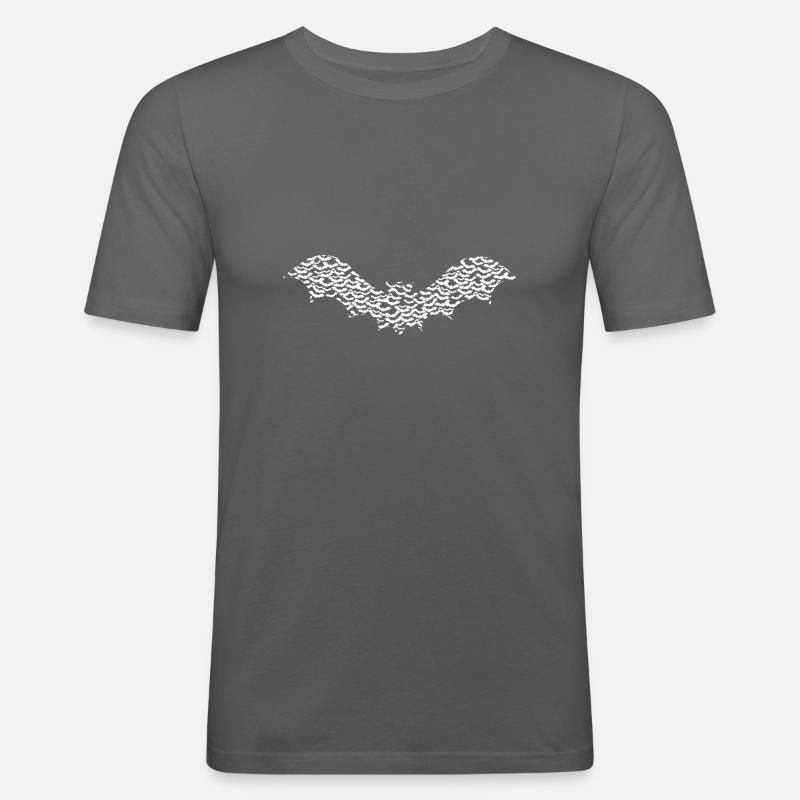 Fledermäuse - Weiß - Männer Slim Fit T-Shirt - Graphite