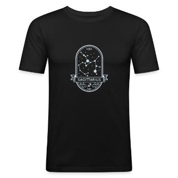 Sagittarius constellation - Men's Slim Fit T-Shirt - black - Front - Nik (191cm)
