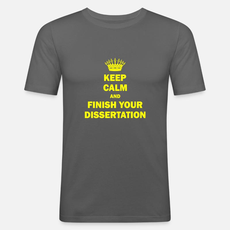 Dissertation Phd Student Geschenk - Männer Slim Fit T-Shirt - Graphite