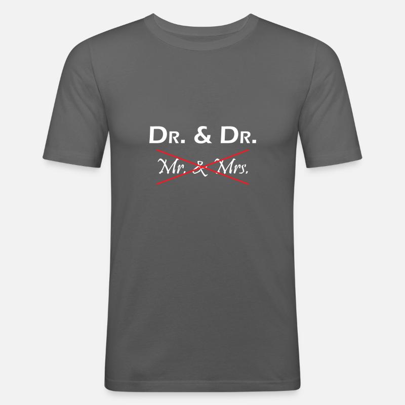 Dr Phd Student Geschenk - Männer Slim Fit T-Shirt - Graphite