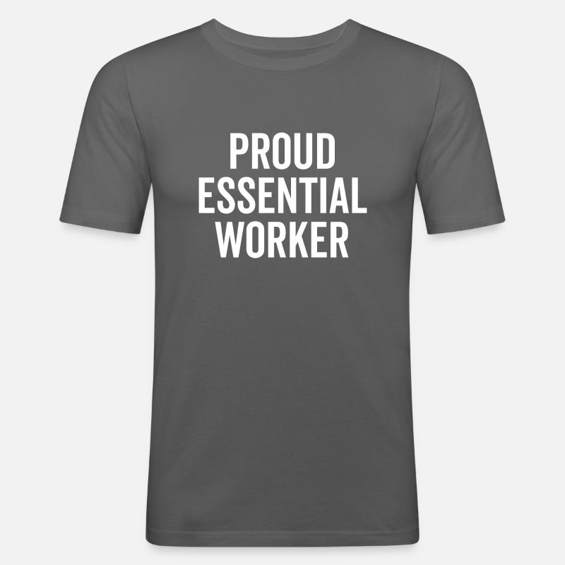 Stolzer Essential Worker - Männer Slim Fit T-Shirt - Graphite