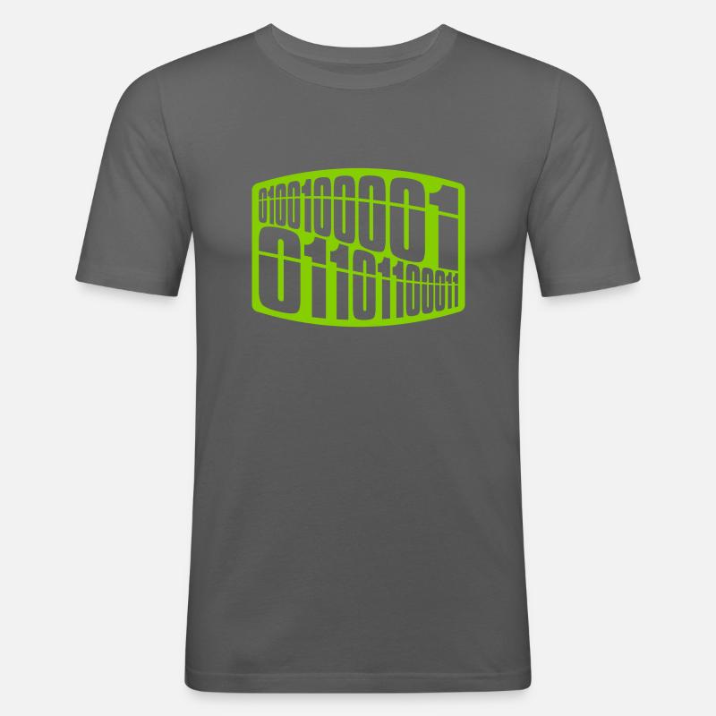 Binär Code Programm Sprache - Männer Slim Fit T-Shirt - Graphite