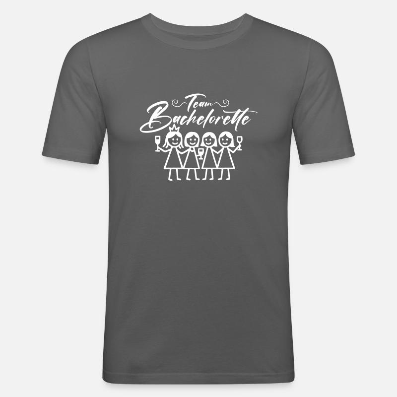 Bachelorette Team Mädels - Männer Slim Fit T-Shirt - Graphite