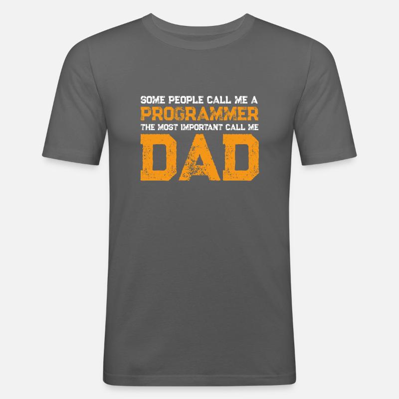 Programmer Dad - Männer Slim Fit T-Shirt - Graphite