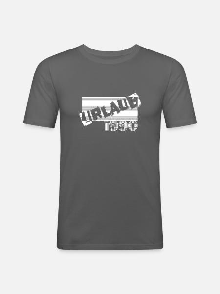 1990 - Männer Slim Fit T-Shirt - Graphite