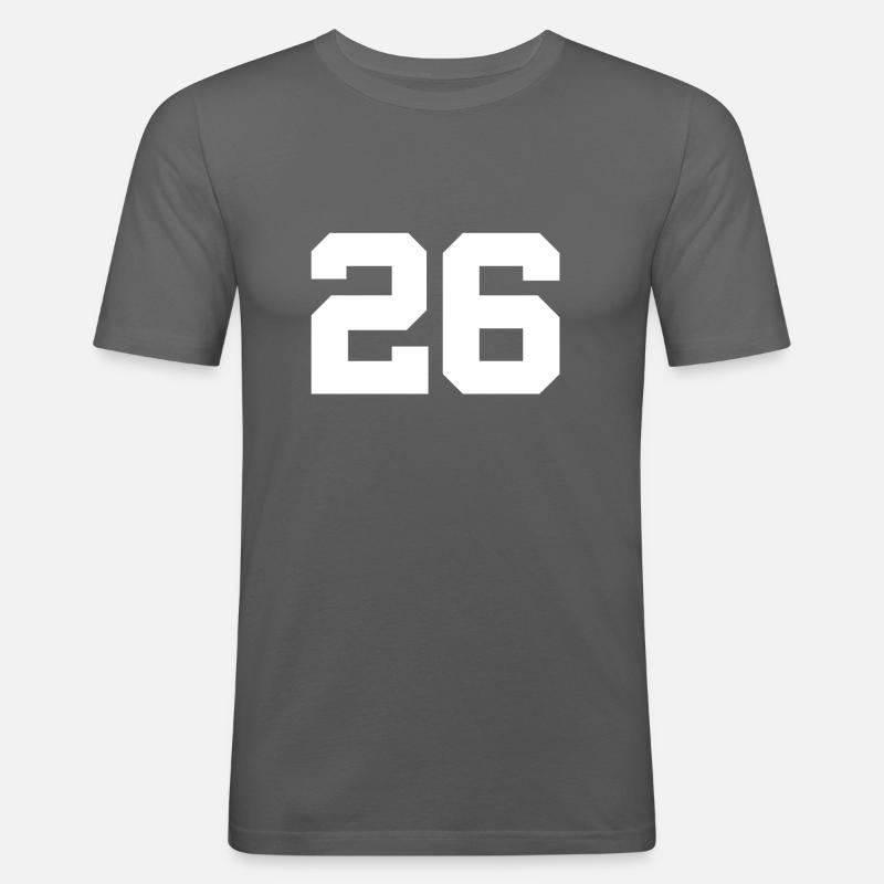 Anzahl 26 - Männer Slim Fit T-Shirt - Graphite