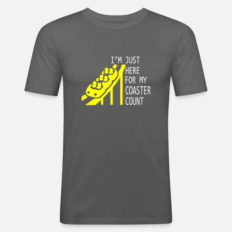 Rollercoaster Roller Coaster - Men's Slim Fit T-Shirt - graphite grey