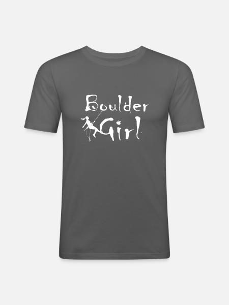 Bouldern Klettern Climbing - Männer Slim Fit T-Shirt - Graphite