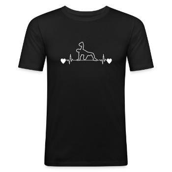 Bodybuilding Fitness Sportler Fitnesssport Sport - Männer Slim Fit T-Shirt - Schwarz - Vorne - Nik (191cm)