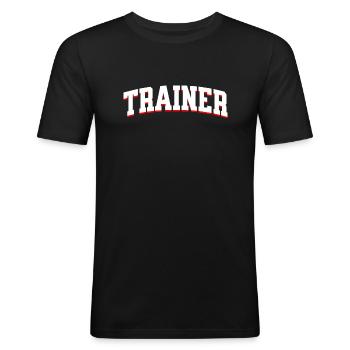 COACH - Men's Slim Fit T-Shirt - black - Front - Nik (191cm)