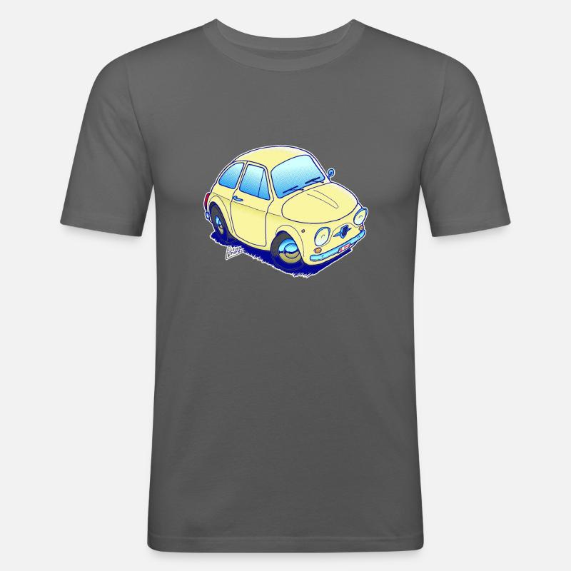 Cinquecento nur das Auto - Männer Slim Fit T-Shirt - Graphite