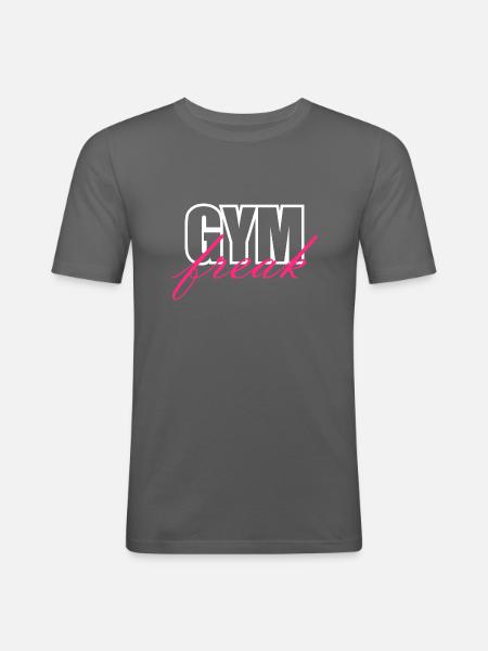 GYM Freak - Männer Slim Fit T-Shirt - Graphite