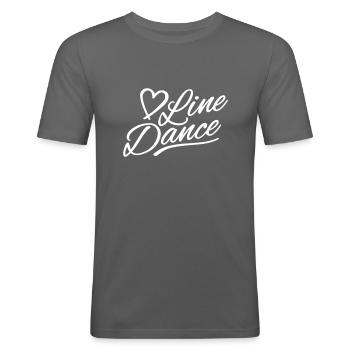 Love Line Dance Linedance Lover - Männer Slim Fit T-Shirt - Graphite - Vorne - Nik (191cm)