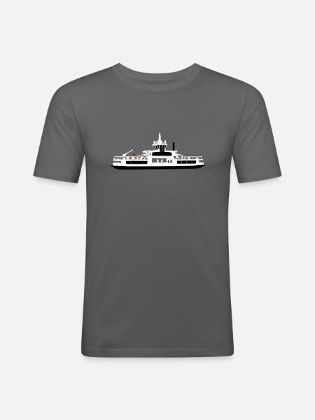 Suomenlinna ferry - Men's Slim Fit T-Shirt - graphite grey