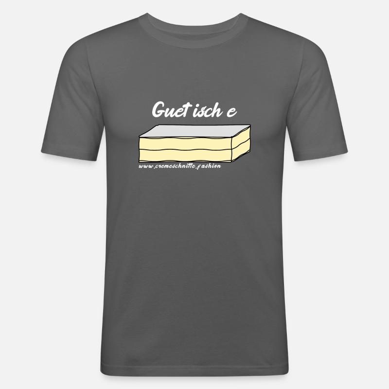Guet isch e Cremeschnitte - Männer Slim Fit T-Shirt - Graphite