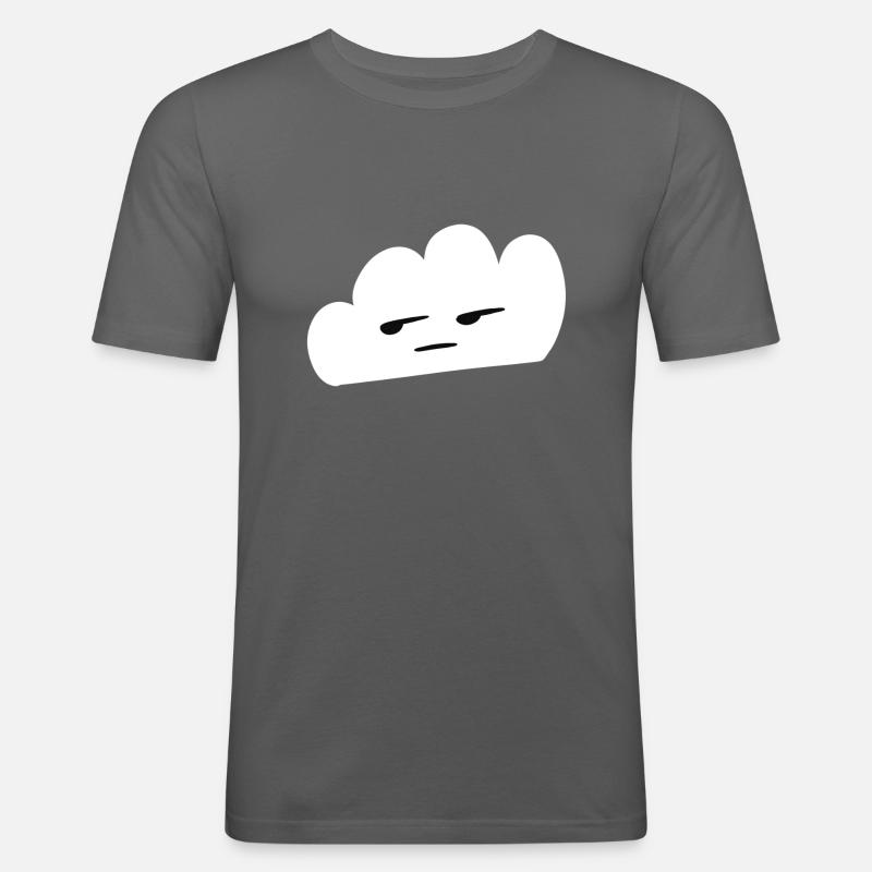 Wolke Cloude - Männer Slim Fit T-Shirt - Graphite