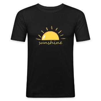 Sunshine - Men's Slim Fit T-Shirt - black - Front - Nik (191cm)