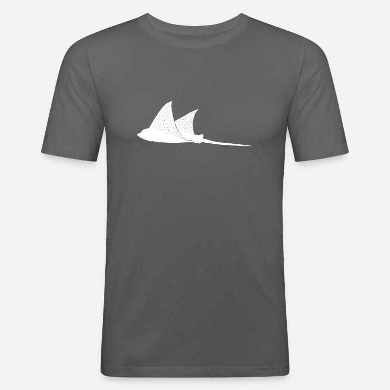 Eagle rays in flight mode - Men's Slim Fit T-Shirt - graphite grey