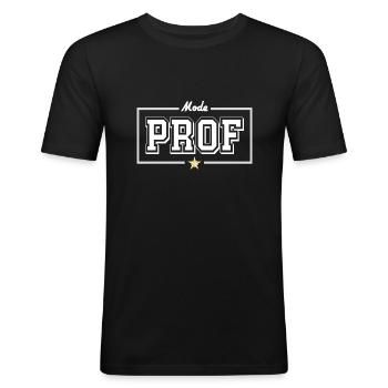 Mode prof - T-shirt près du corps Homme - noir - Devant - Nik (191cm)
