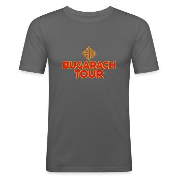 BUGARACH TOUR - Männer Slim Fit T-Shirt - Graphite - Vorne - Nik (191cm)