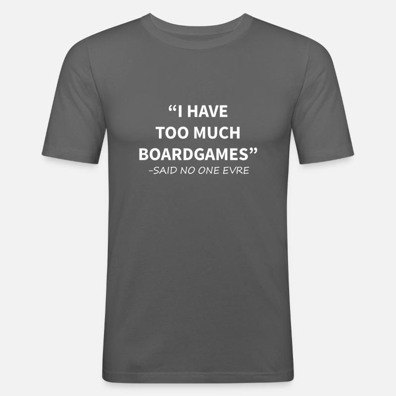 Boardgame Chess Backgammon Game Night - Men's Slim Fit T-Shirt - graphite grey