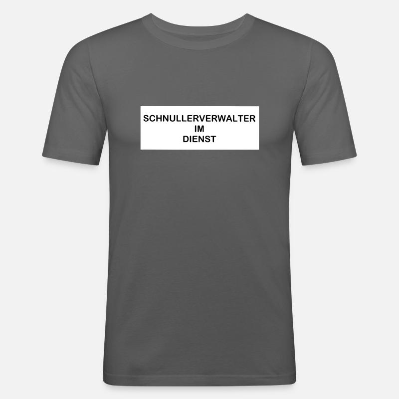 schnullerverwalter - Männer Slim Fit T-Shirt - Graphite