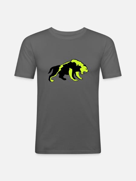 tiger 02 - Männer Slim Fit T-Shirt - Graphite