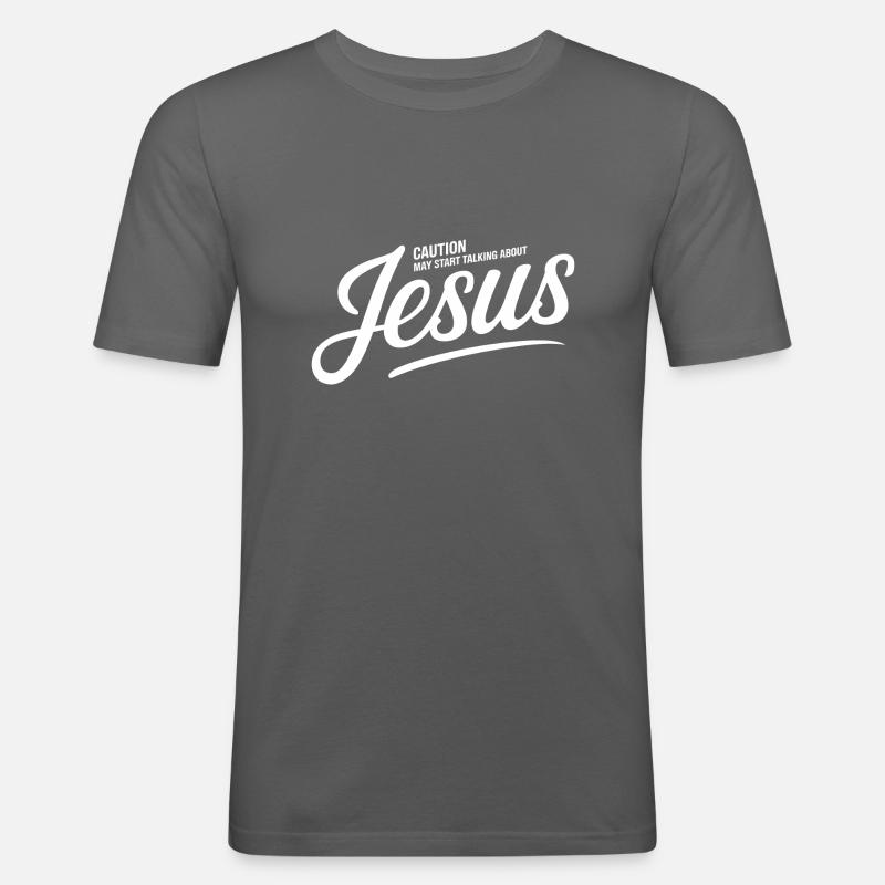 Ein starkes Glaubensstatement - Männer Slim Fit T-Shirt - Graphite
