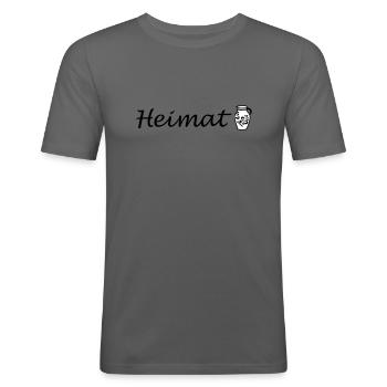 Heimat Bembel #FrankfurtLiebe #069 - Männer Slim Fit T-Shirt - Graphite - Vorne - Nik (191cm)