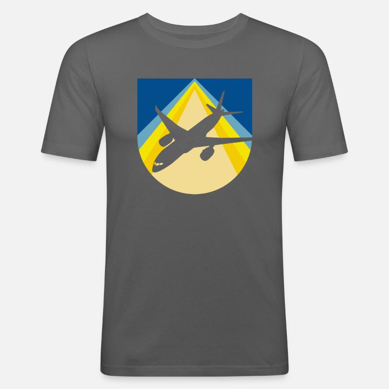 Luftfahrt Flieger - Männer Slim Fit T-Shirt - Graphite