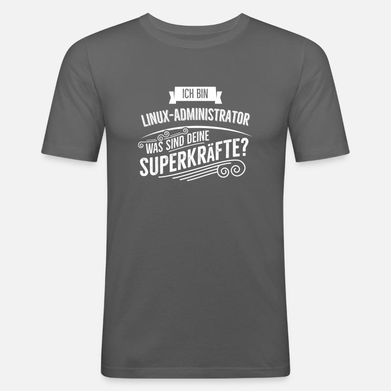 Linux Administrator - Männer Slim Fit T-Shirt - Graphite