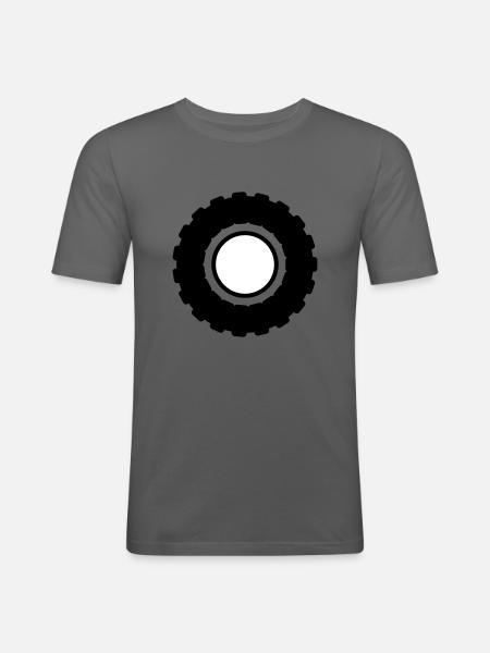 Tractor tire - Men's Slim Fit T-Shirt - graphite grey