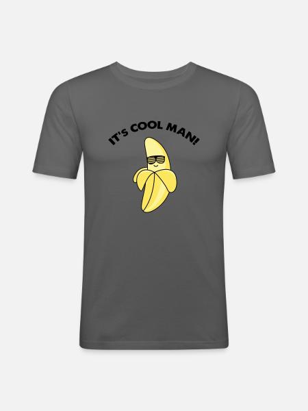 cool banana - Men's Slim Fit T-Shirt - graphite grey