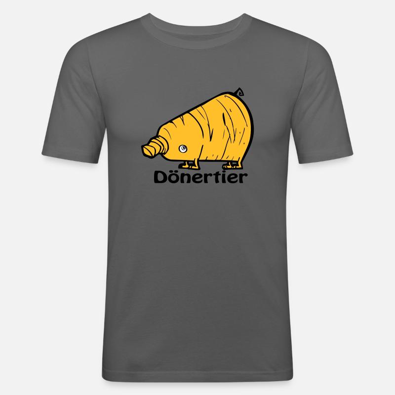 Dönertier - Männer Slim Fit T-Shirt - Graphite