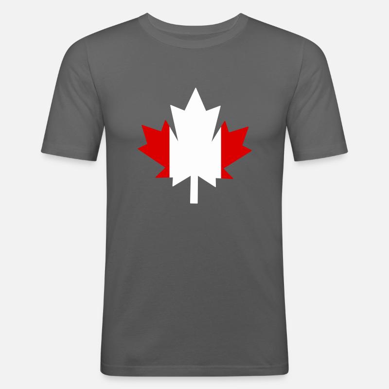 Canada Canada Maple Leaf - Men's Slim Fit T-Shirt - graphite grey